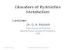 Disorders of pyrimidine metabolism