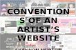 Conventions of an artist's website