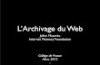 L'archivage du Web, présentation college de france