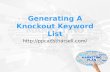 Generating a knockout keyword list