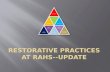 Restorative practices at rahs -update board