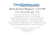 Real Estate Market Report for The Woodlands TX / November-December 2009