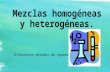 Mezclas homogéneas y heterogéneas. v.