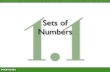 Math1003 1.1 - Sets of Numbers