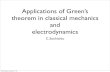 Green's theorem in classical mechanics and electrodynamics