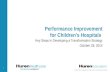 WEBINAR: Performance Improvement for Children’s Hospitals – Key Steps in Developing a Transformation Strategy