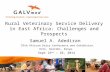 Rural Veterinary Service Delivery in East Africa: Challenges and Prospects-Samuel A. Adediran