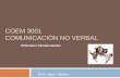 COEM 3001 Comunicación No Verbal y Relaciones Interpersonales