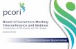 Board of Governors Meeting Teleconference and Webinar