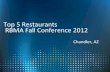 RBMA 2012 Fall Conference- Top 5 Restaurants