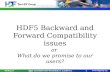 HDF5 Backward and Forward Compatibility Issues