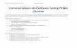 Common System and Software Testing Pitfalls Checklist - 2014