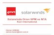 Solarwinds Orion NPM ve NTA sunumu