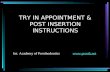 Try in appointment&post insertion instructions