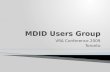 VRA 2009 MDID Users Group