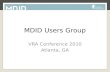 VRA 2010 MDID Users Group Presentation