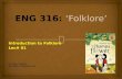 Introduction to folklore  tulika chandra