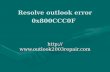 Outlook error 0x800 ccc0f