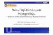 Security Enhanced PostgreSQL - System-wide consistency in access control