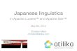 Japanese Linguistics in Lucene and Solr