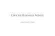 Lawrence Auls - Concise Business Advice
