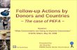 Follow up actions by donors and countries, the case of pefa