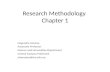 Research methodology Chapter 1