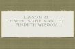 Lesson 31 proverbs