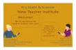 New Teacher Institute 2013