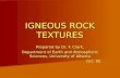 Igneous rock textures