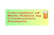 Calculation of mole ratios by combustion analysis