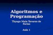 Algoritmos e programação - Aula 1
