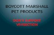 Boycott marshall pet products