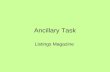Listings magazine  - ancillary task