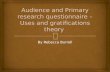 Audience and primary research questionnaire - uses and gratifications theory.