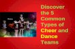 Discover the 5 common types of cheer and dance teams