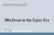 (Mis)trust in the cyber era