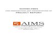 Aims   internship project - presentation & preparation - guidelines