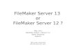 FileMaker Server12のインストール問題