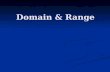 Linear Systems - Domain & Range