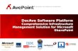 AvePoint's DocAve Platform for SharePoint