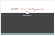Will's Speech Assessment