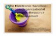 The Electronic Sandbox: Cross Organizational Electronic Resource Management.