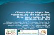 Catherine Aliana GUCCIARDI GARCEZ "Climate change adaptation, vulnerability and resilience: four case studies in the Brazilian semi-arid"