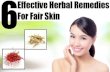 6 Effective Herbal Remedies For Fair Skin