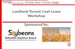 Landlord - Tenant Cash Lease Workshop