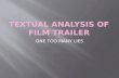 Textual analysis of film trailer