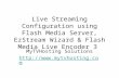 Live Streaming Configuration using Ezstream, Flash Media Server and Flash Media Live Encoder 3