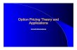 Option Pricing Theory and Option Pricing Theory and Applications