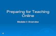 Teaching Online - Module I: Overview